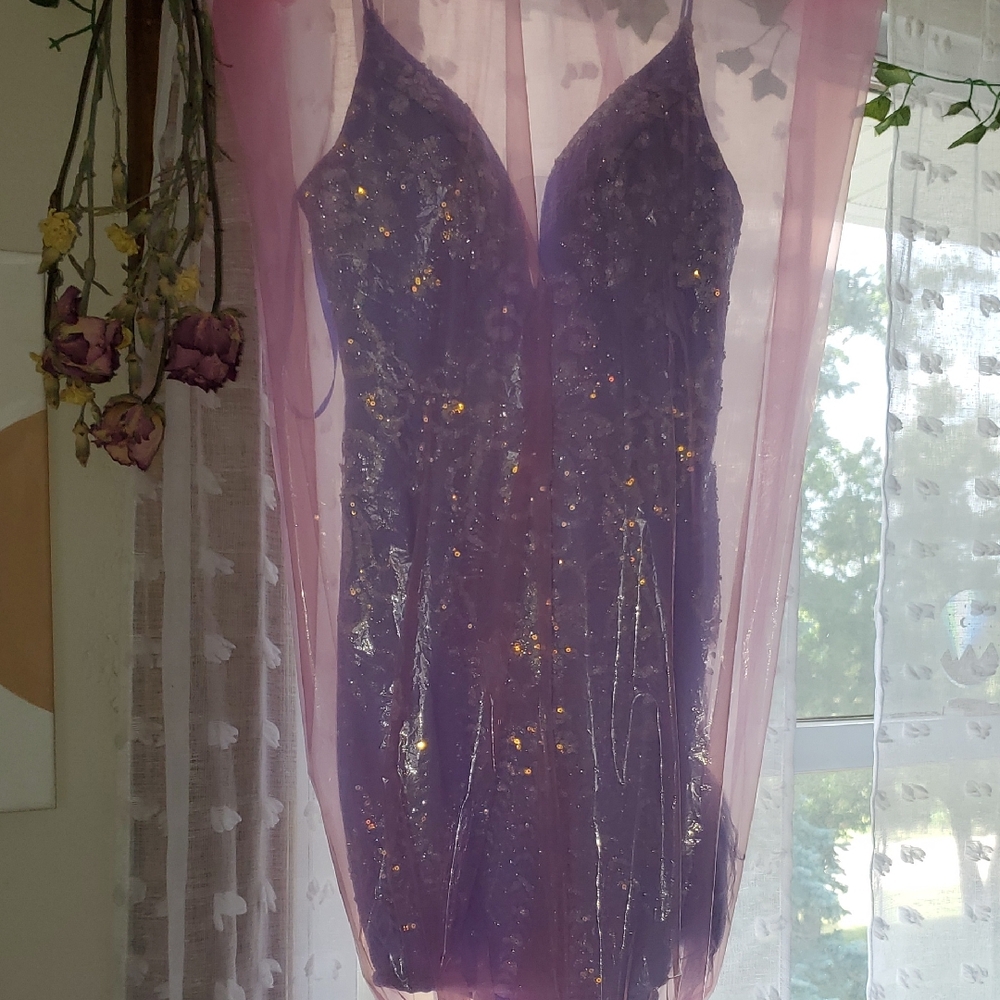 Nox Anabel Lavender Sequin Dress